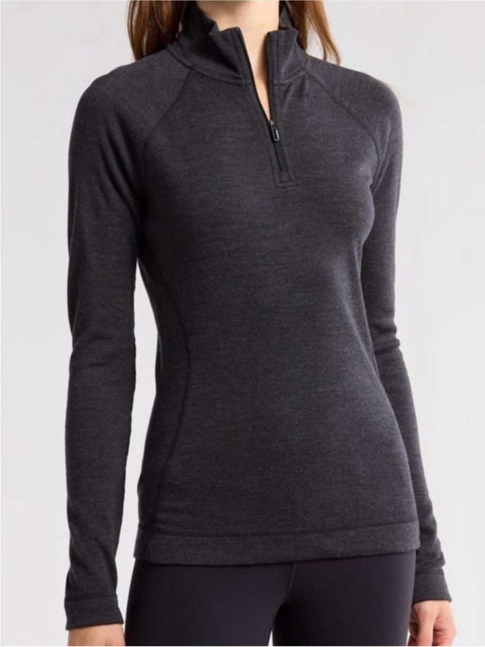 Smartwool Quarter Zip Long Sleeve Top Merino Wool Charcoal Grey 3X
